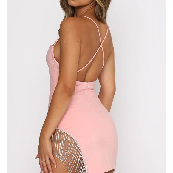 White Fox Boutique Come Back Mini Dress in Pink size S - Picture 2 of 3